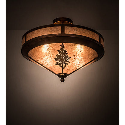 Meyda Tiffany Tamarack 4 Light 20" Wide Semi-Flush Ceiling Fixture