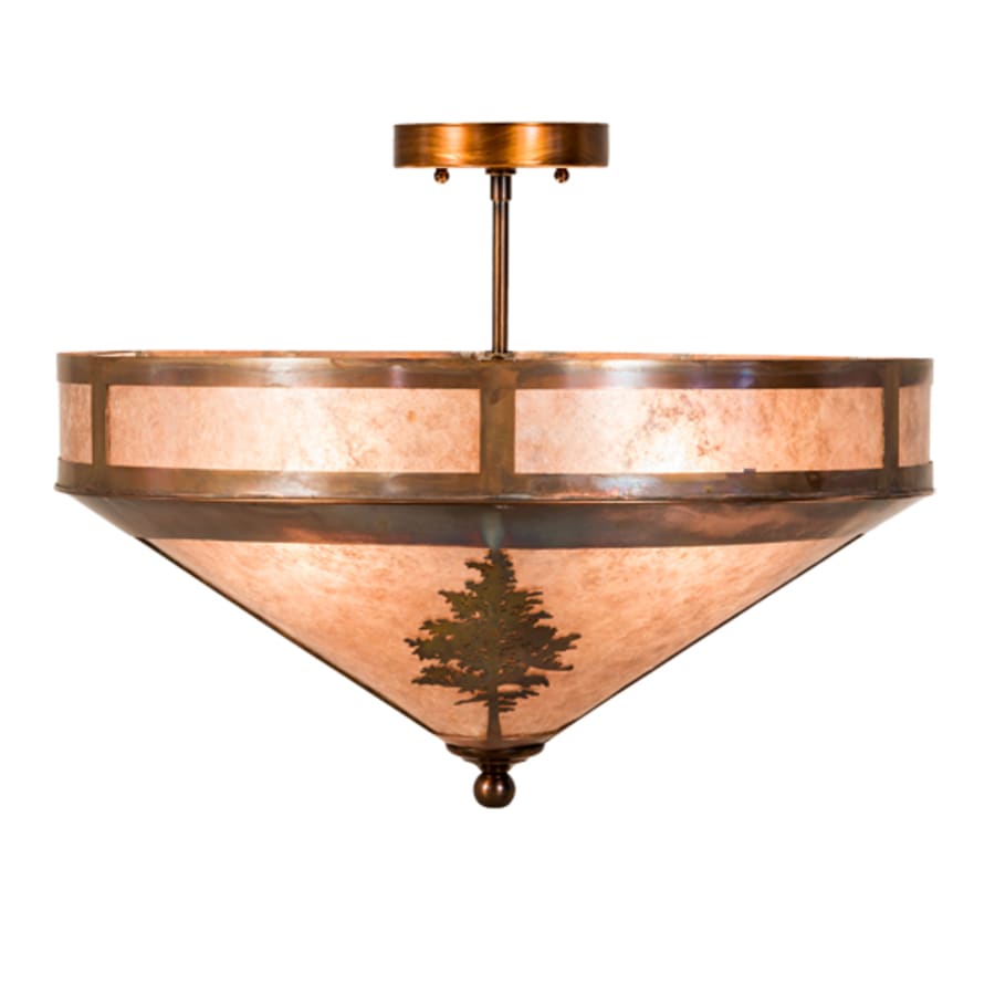 Meyda Tiffany Tamarack 4 Light 20" Wide Semi-Flush Ceiling Fixture