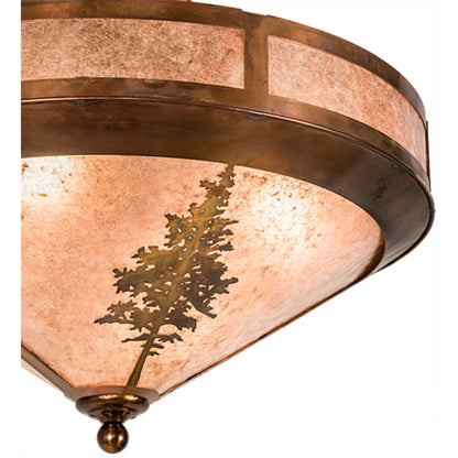 Meyda Tiffany Tamarack 4 Light 20" Wide Semi-Flush Ceiling Fixture