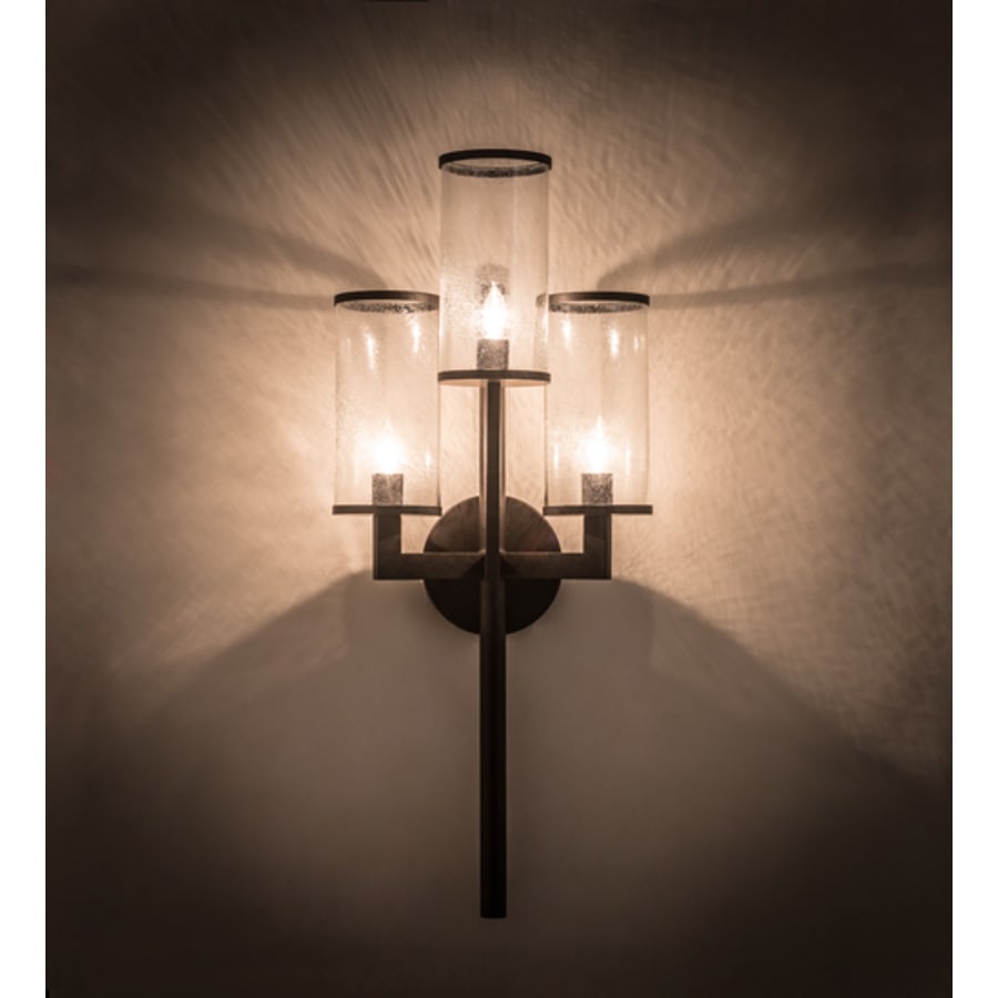 Meyda Tiffany Cilindro Ashcroft 3 Light 36" Tall Wall Sconce