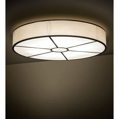 Meyda Tiffany Cilindro 8 Light 48" Wide Semi-Flush Drum Ceiling Fixture - Timeless Bronze Finish