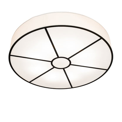 Meyda Tiffany Cilindro 8 Light 48" Wide Semi-Flush Drum Ceiling Fixture - Timeless Bronze Finish