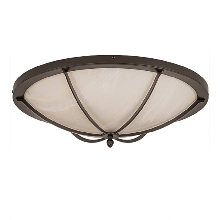 Meyda Tiffany Dominga 4 Light 24" Wide Flush Mount Bowl Ceiling Fixture - Oil Rubbed Bronze Finish