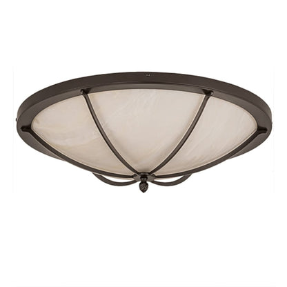 Meyda Tiffany Dominga 4 Light 24" Wide Flush Mount Bowl Ceiling Fixture - Oil Rubbed Bronze Finish