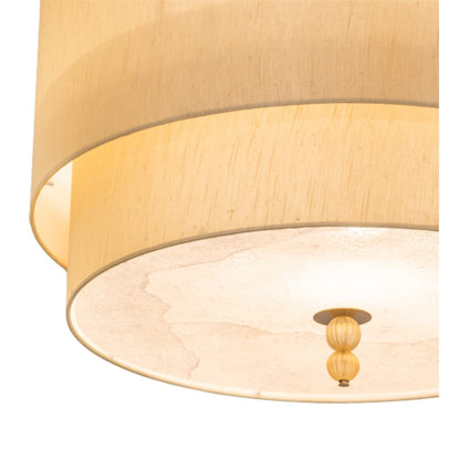 Meyda Tiffany Cilindro Lujoso 10 Light 32" Wide Semi-Flush Drum Ceiling Fixture