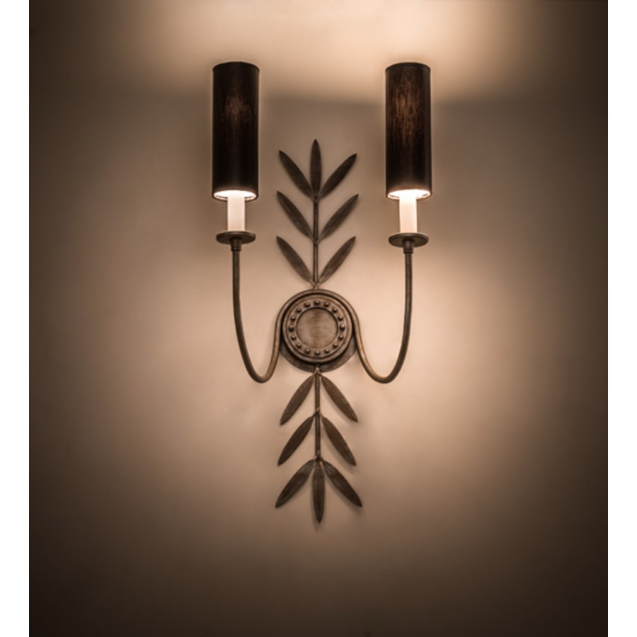 Meyda Tiffany Sunflower 2 Light 24" Tall Wall Sconce with Shades