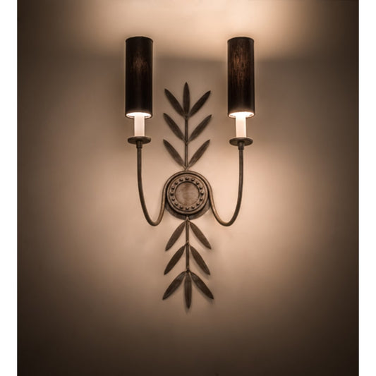 Meyda Tiffany Sunflower 2 Light 24" Tall Wall Sconce with Shades