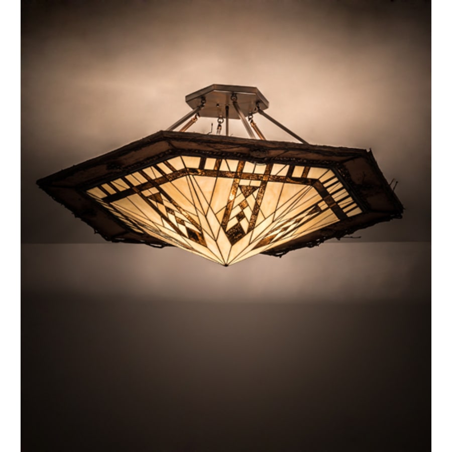 Meyda Tiffany Sonoma 6 Light 53" Wide Semi-Flush Ceiling Fixture