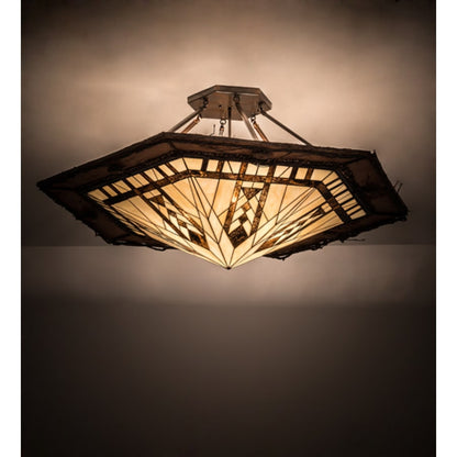 Meyda Tiffany Sonoma 6 Light 53" Wide Semi-Flush Ceiling Fixture
