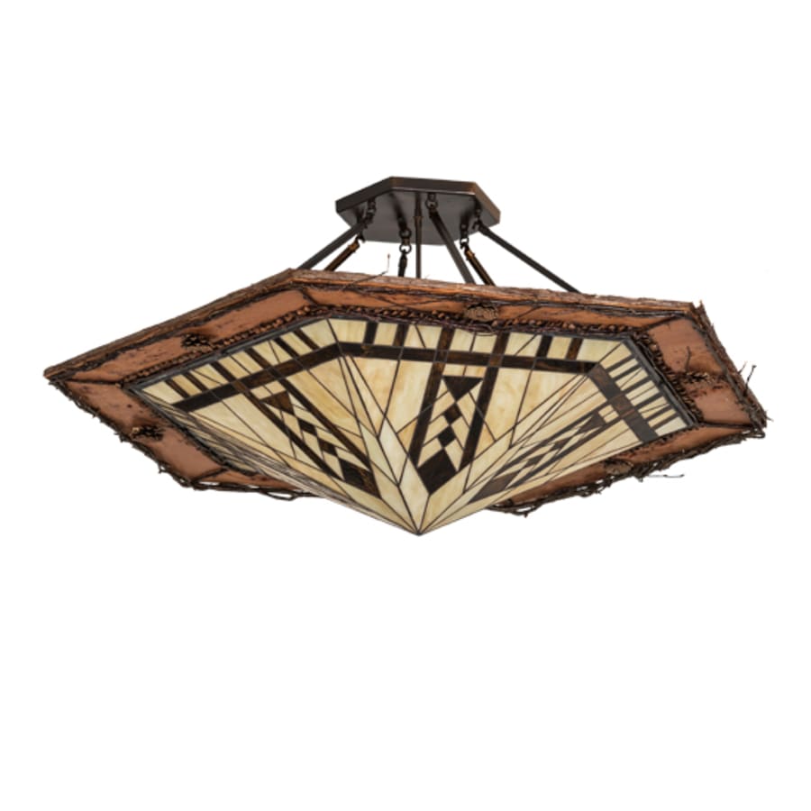 Meyda Tiffany Sonoma 6 Light 53" Wide Semi-Flush Ceiling Fixture