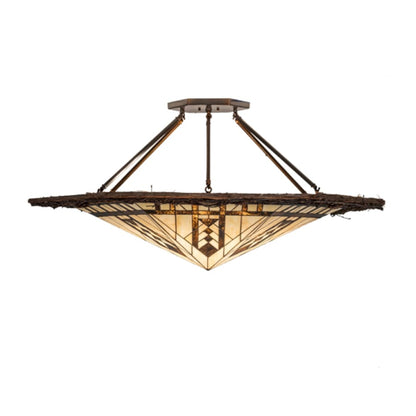 Meyda Tiffany Sonoma 6 Light 53" Wide Semi-Flush Ceiling Fixture