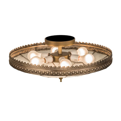Meyda Tiffany Vincent Honeycomb 6 Light 21" Wide Semi-Flush Bowl Ceiling Fixture