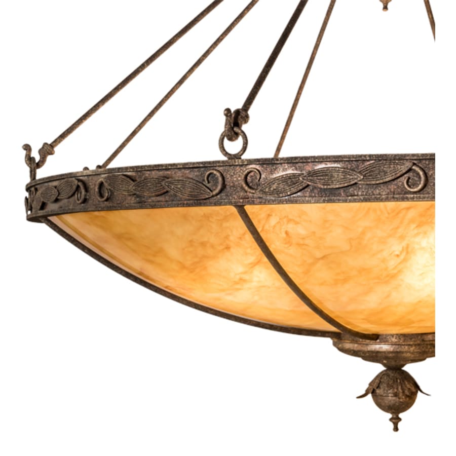 Meyda Tiffany Arabesque 8 Light 48" Wide Semi-Flush Bowl Ceiling Fixture - Baroque Finish