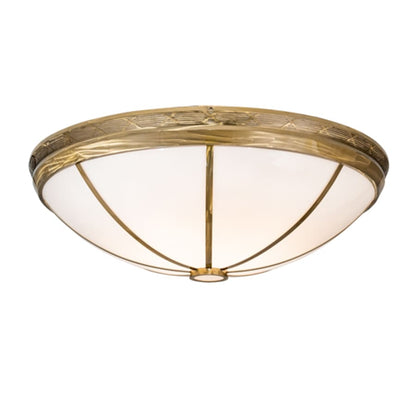 Meyda Tiffany Kahe 12 Light 60" Wide Flush Mount Bowl Ceiling Fixture - Brass Tint Finish