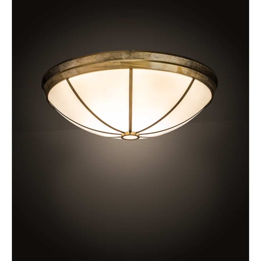 Meyda Tiffany Kahe 12 Light 60" Wide Flush Mount Bowl Ceiling Fixture - Brass Tint Finish