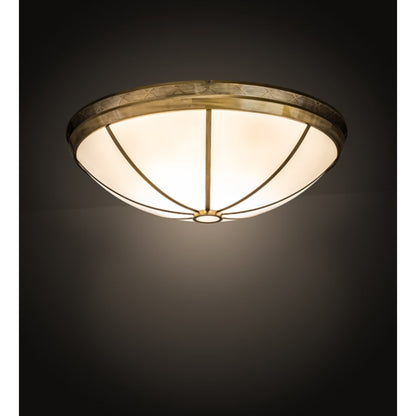 Meyda Tiffany Kahe 12 Light 60" Wide Flush Mount Bowl Ceiling Fixture - Brass Tint Finish