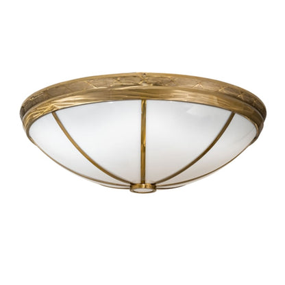 Meyda Tiffany Kahe 12 Light 60" Wide Flush Mount Bowl Ceiling Fixture - Brass Tint Finish