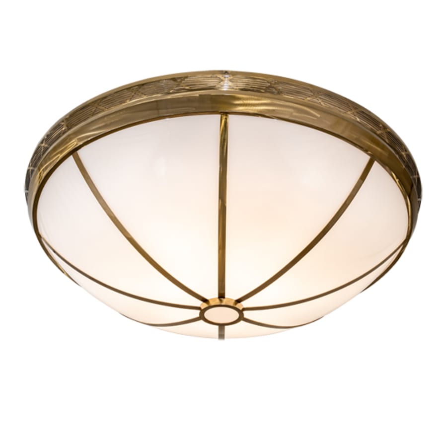 Meyda Tiffany Kahe 12 Light 60" Wide Flush Mount Bowl Ceiling Fixture - Brass Tint Finish