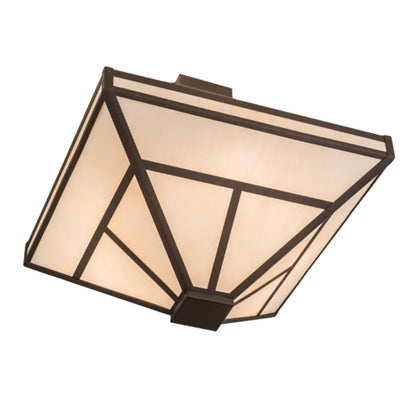 Meyda Tiffany T Mission 8 Light 34" Wide Semi-Flush Ceiling Fixture - Mahogany Bronze Finish