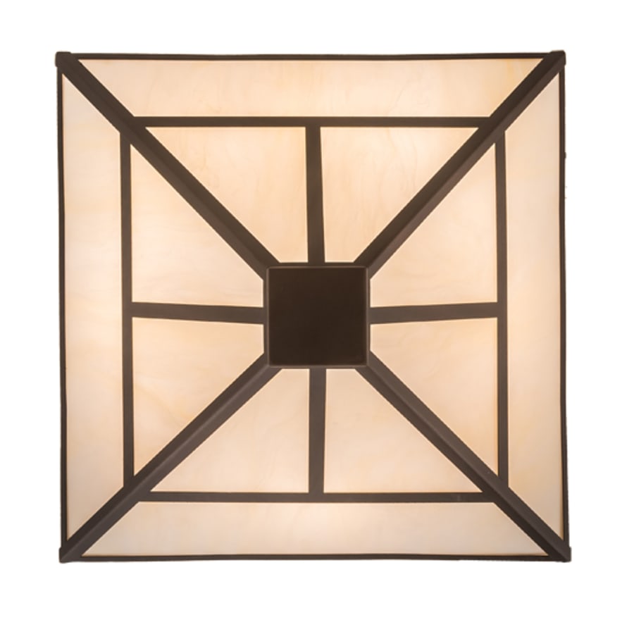 Meyda Tiffany T Mission 8 Light 34" Wide Semi-Flush Ceiling Fixture - Mahogany Bronze Finish