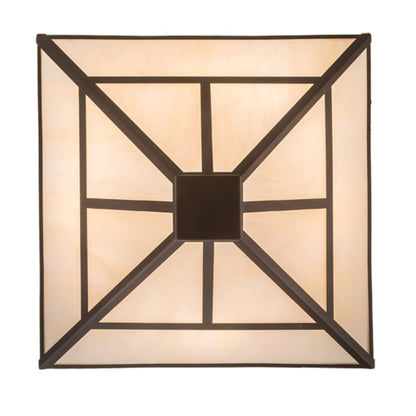Meyda Tiffany T Mission 8 Light 34" Wide Semi-Flush Ceiling Fixture - Mahogany Bronze Finish