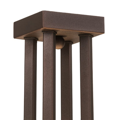 Meyda Tiffany T Mission 8 Light 34" Wide Semi-Flush Ceiling Fixture - Mahogany Bronze Finish