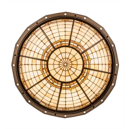 Meyda Tiffany Fleur-de-Lite 8 Light 42" Wide Semi-Flush Bowl Ceiling Fixture