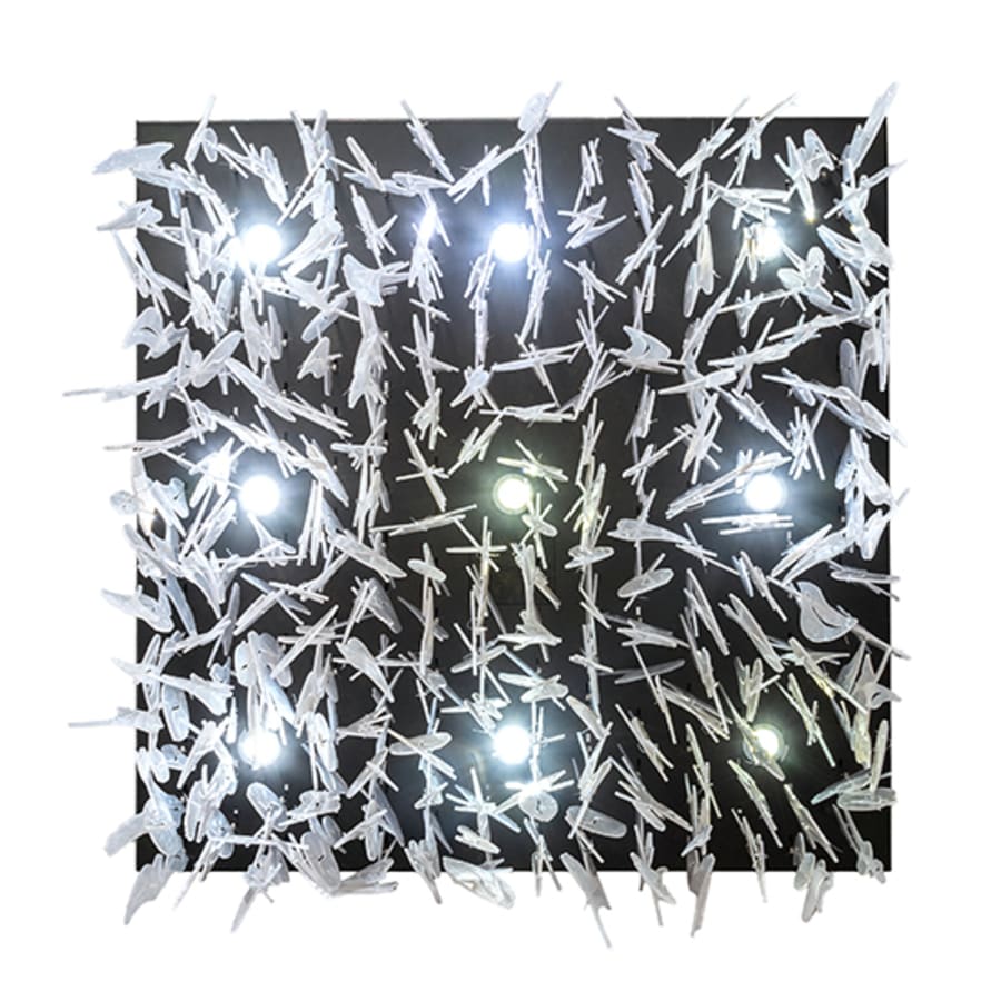 Meyda Tiffany Ginkgo 9 Light 51" Wide Flush Mount Ceiling Fixture
