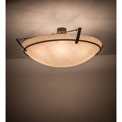 Meyda Tiffany Covina 8 Light 48" Wide Semi-Flush Bowl Ceiling Fixture