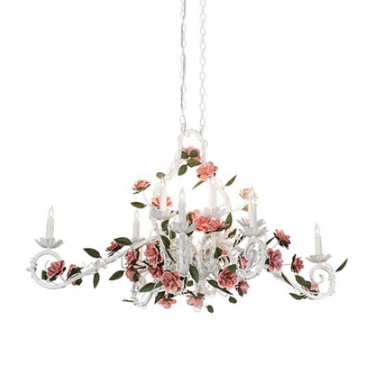 Meyda Tiffany Symphony Rose Basket 12 Light 48" Wide Candle Style Chandelier