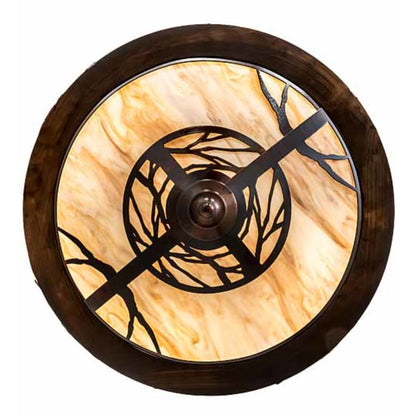 Meyda Tiffany Whispering Pines 4 Light 24" Wide Semi-Flush Ceiling Fixture - Old Copper Pot Finish