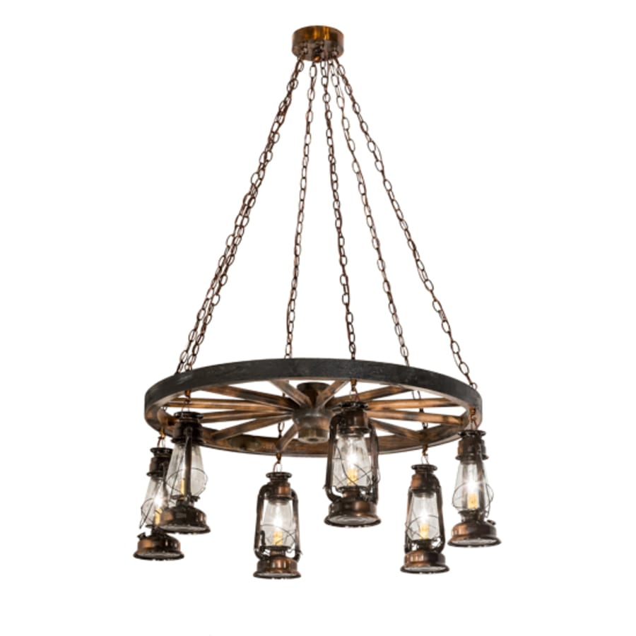Meyda Tiffany Miners Lantern 6 Light 40" Wide Lantern Chandelier