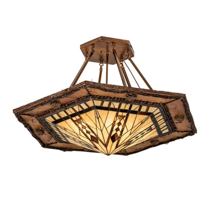 Meyda Tiffany Sonoma 6 Light 40" Wide Semi-Flush Ceiling Fixture