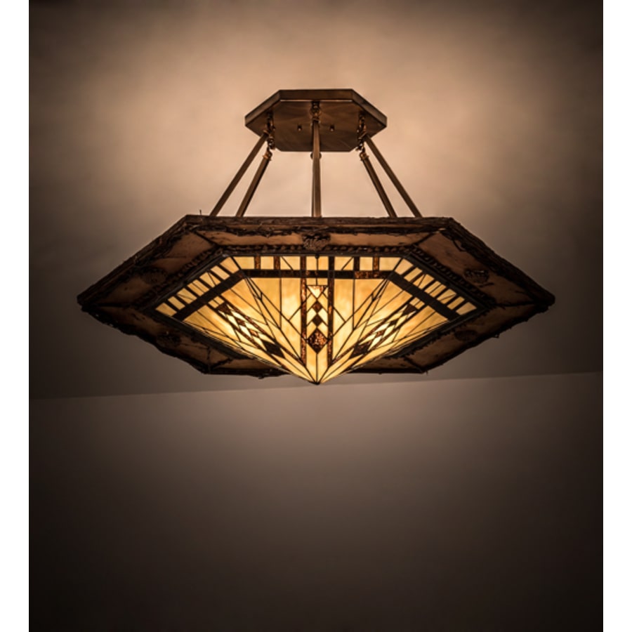 Meyda Tiffany Sonoma 6 Light 40" Wide Semi-Flush Ceiling Fixture