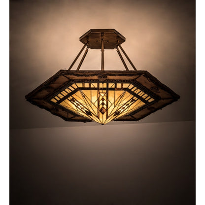 Meyda Tiffany Sonoma 6 Light 40" Wide Semi-Flush Ceiling Fixture