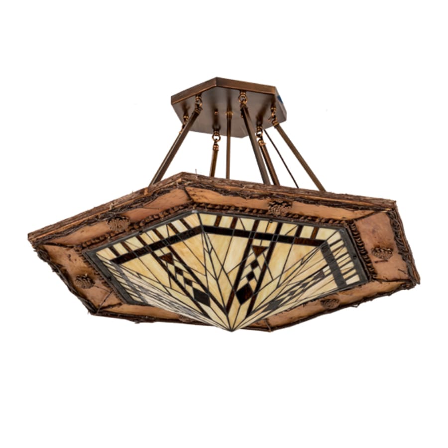 Meyda Tiffany Sonoma 6 Light 40" Wide Semi-Flush Ceiling Fixture
