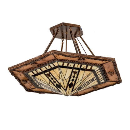 Meyda Tiffany Sonoma 6 Light 40" Wide Semi-Flush Ceiling Fixture