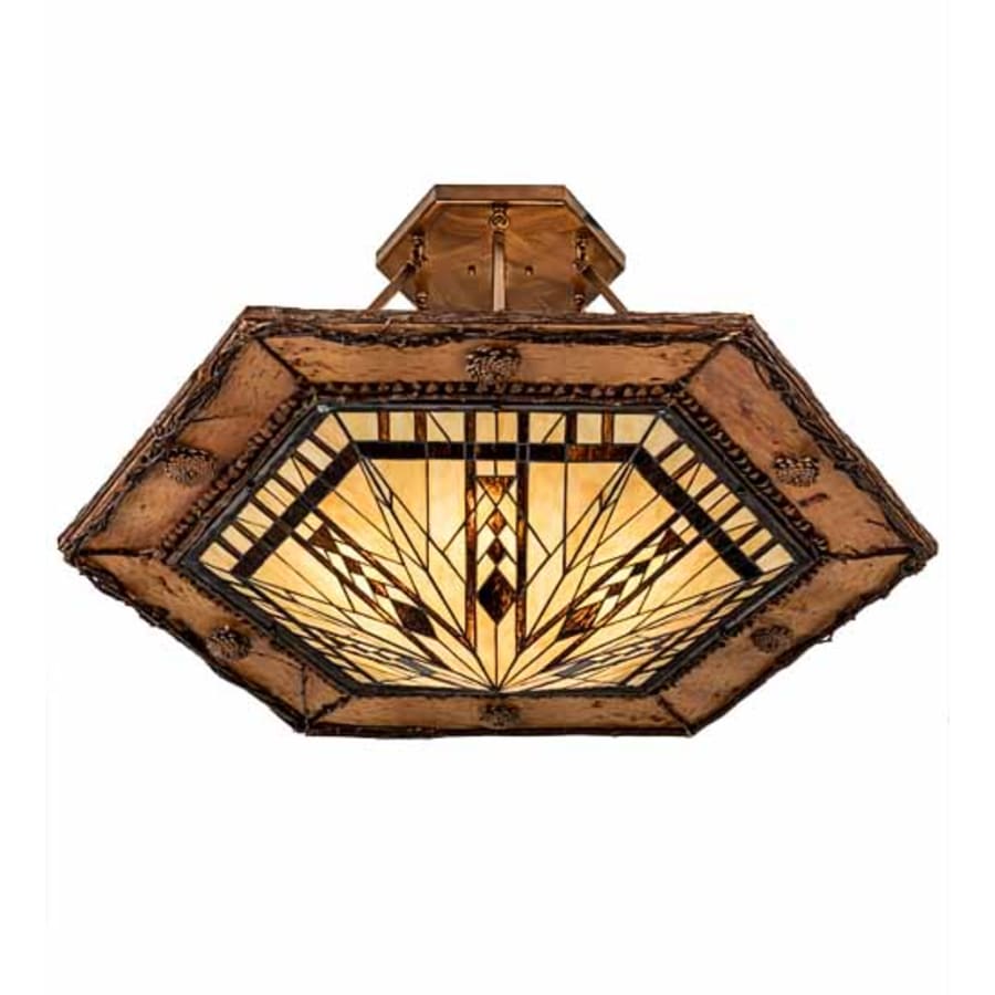 Meyda Tiffany Sonoma 6 Light 40" Wide Semi-Flush Ceiling Fixture