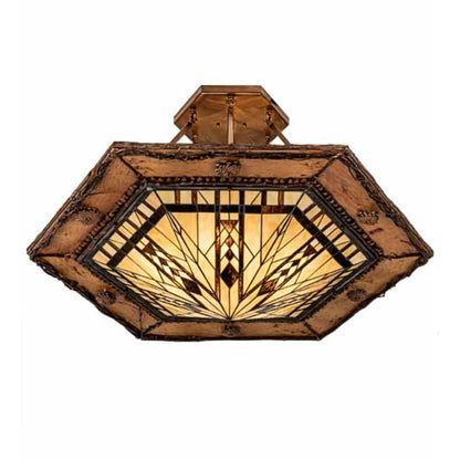 Meyda Tiffany Sonoma 6 Light 40" Wide Semi-Flush Ceiling Fixture