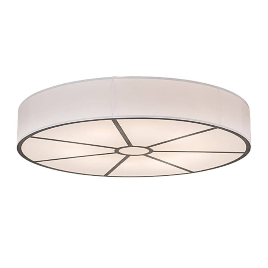 Meyda Tiffany Cilindro 10 Light 60" Wide Semi-Flush Drum Ceiling Fixture - Nickel Finish - GU24 Bulb Base