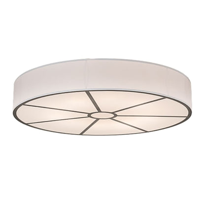 Meyda Tiffany Cilindro 10 Light 60" Wide Semi-Flush Drum Ceiling Fixture - Nickel Finish - GU24 Bulb Base