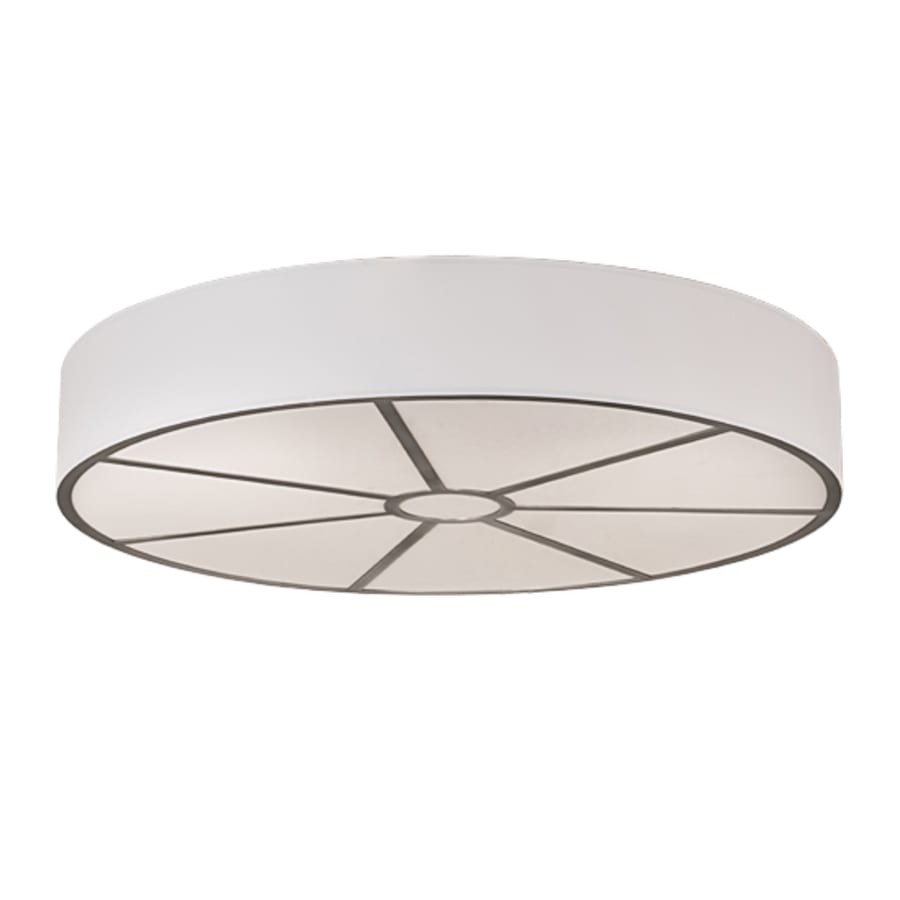 Meyda Tiffany Cilindro 10 Light 60" Wide Semi-Flush Drum Ceiling Fixture - Nickel Finish - GU24 Bulb Base