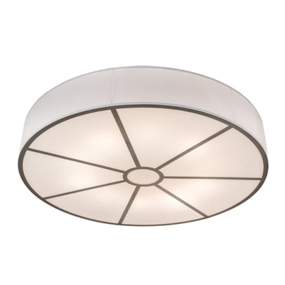 Meyda Tiffany Cilindro 10 Light 60" Wide Semi-Flush Drum Ceiling Fixture - Nickel Finish - GU24 Bulb Base