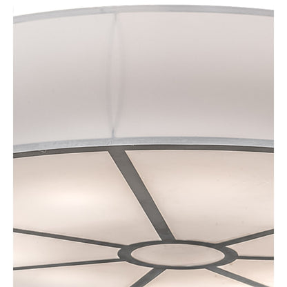 Meyda Tiffany Cilindro 10 Light 60" Wide Semi-Flush Drum Ceiling Fixture - Nickel Finish - GU24 Bulb Base