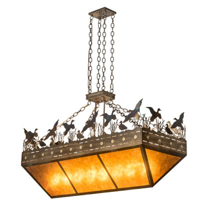 Meyda Tiffany 8 Light 18" Wide Abstract Linear Pendant