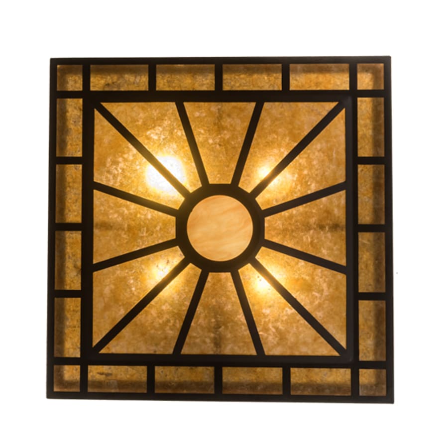 Meyda Tiffany Mission Prime 4 Light 31" Wide Semi-Flush Square Ceiling Fixture