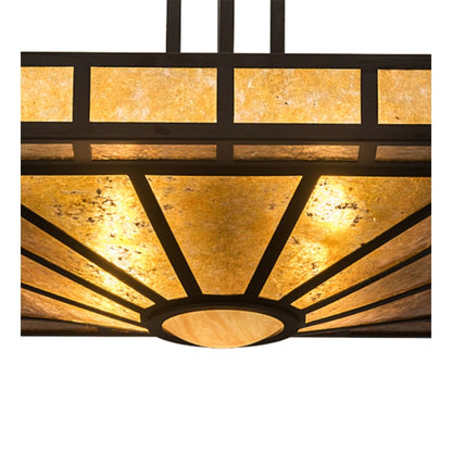 Meyda Tiffany Mission Prime 4 Light 31" Wide Semi-Flush Square Ceiling Fixture