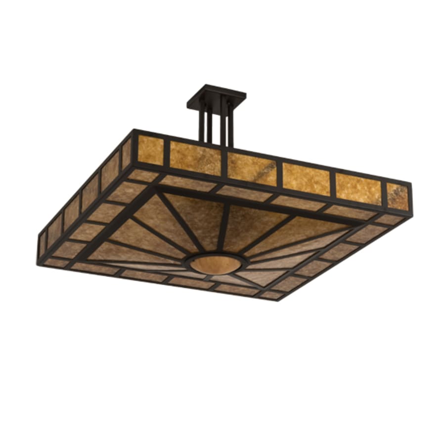 Meyda Tiffany Mission Prime 4 Light 43" Wide Semi-Flush Square Ceiling Fixture