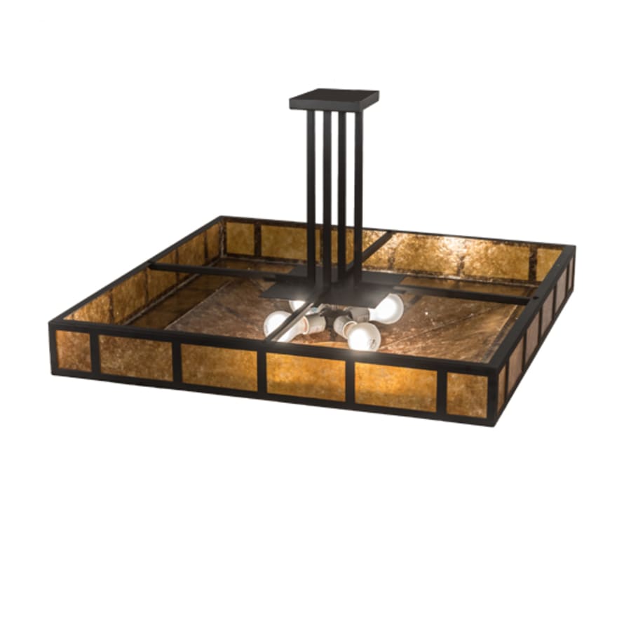 Meyda Tiffany Mission Prime 4 Light 43" Wide Semi-Flush Square Ceiling Fixture