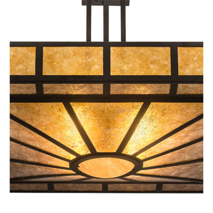 Meyda Tiffany Mission Prime 4 Light 43" Wide Semi-Flush Square Ceiling Fixture
